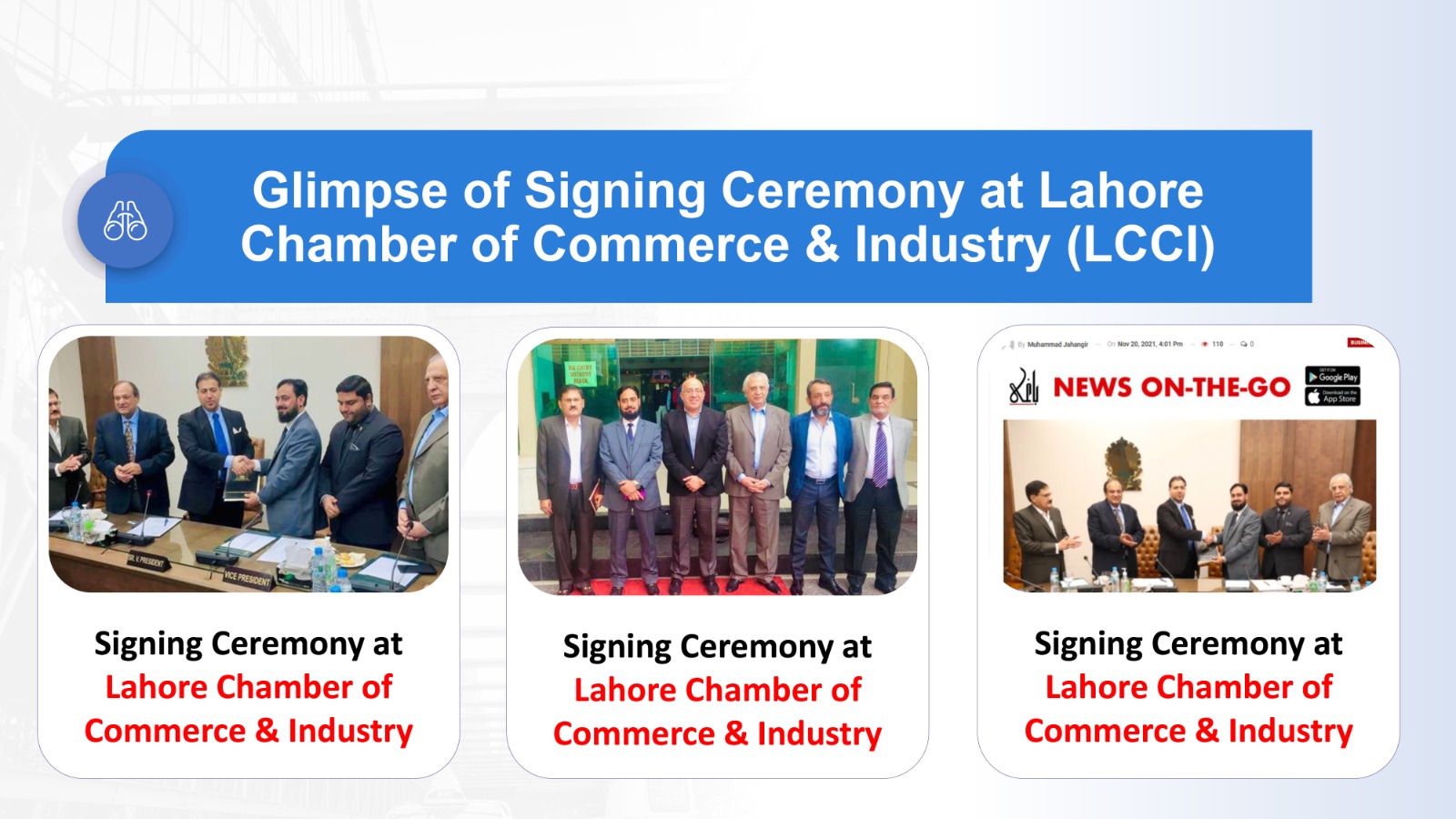 LCCI partnership signing with Acumen Career Trainers Lahore